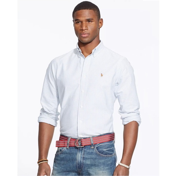 Ralph Lauren Blake 100% Cotton Button Down Men’s Shirt Size XL - Picture 1 of 12